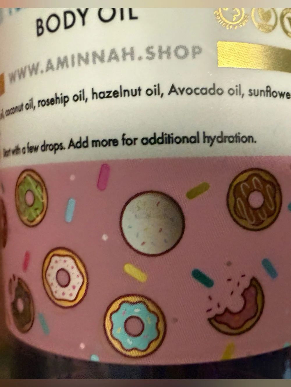 Aminnah “I Donut Know what I’ll do without you” Body Oil! New